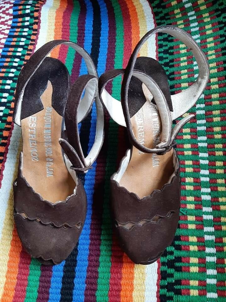 1940s Platform Shoes Brown Vintage Hollywood Swing Era Pachuca zazou