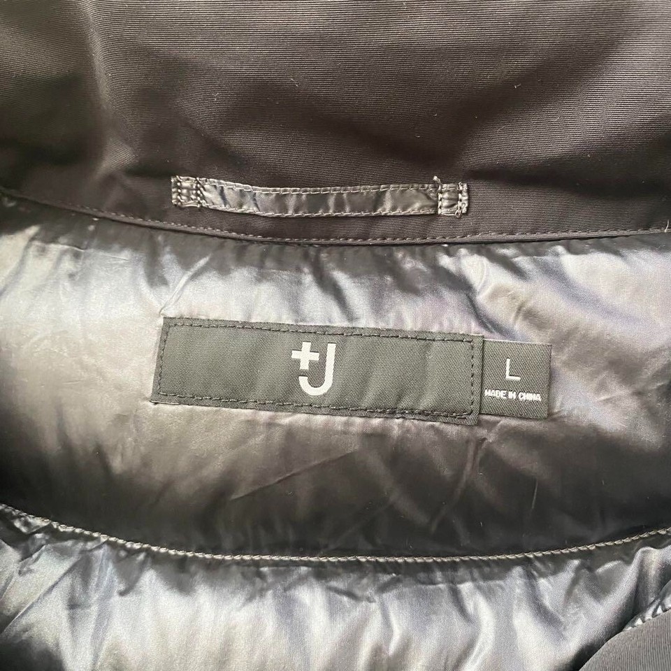 Uniqlo x Jil Sander +J Hybrid Down Jacket Coat Women Black Size L Mint