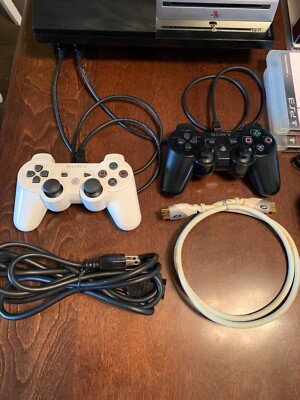 Sony PS3 Console 80GB Gloss Black Model CECHK01 with 2 games +PS3