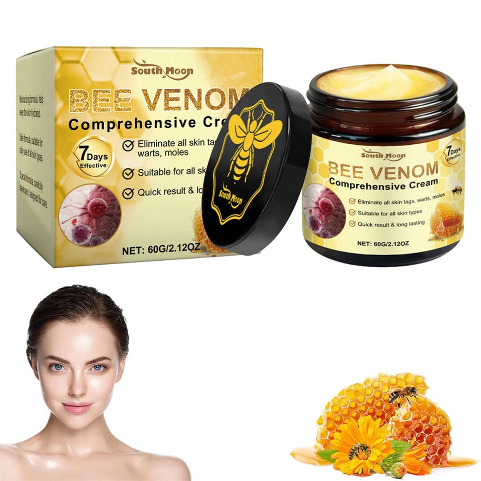 MARKENLOS Bienengift Gegen Warzen Creme, Bee Venom Creme Bienengiftwarzen- und Etikettenen