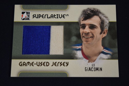 Ed Giacomin 2007-08 In the Game Superlative Game-Used Jersey Gold /10 - Picture 1 of 2