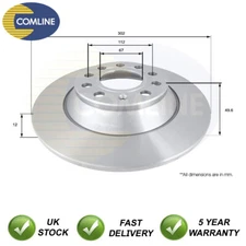 Brake Disc Rear Comline Fits Audi A6 2004-2011 #1 4F0615601E