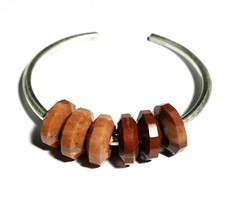 6 Pcs. Fancy Cut Multi Gemstone Big Hole Beads Large Hole Beads 14x6mm Beads