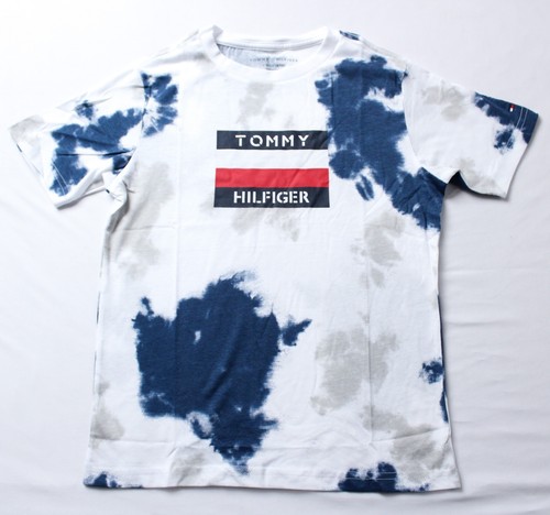 Tommy Hilfiger Boy's Short Sleeve Airbrushed Graphic Tee WR4 Bright White Small