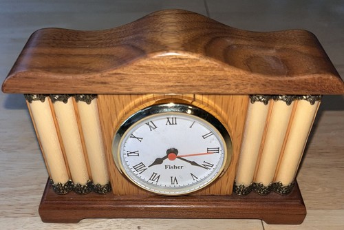 Handcrafted FISHER Wooden Clock From Lancaster, PA - Excellent Workmanship - Picture 2 of 4