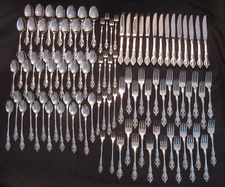 98 Pieces Oneida Raphael Distinction Deluxe Stainless Flatware, Service for 14