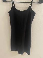 Fashion Nova Women's Spaghetti Strap Basic Tank Top Dress In Black Size Small