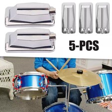 5x Single End Drum Lugs Silver Metal Rectangle Drum Lug Metal Drum Replacemen