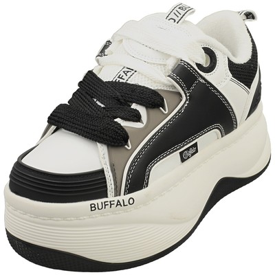 ウラヴラスク Buffalo Orcus Vegan Womens Platform Boots in Black White - 9 US | eBay