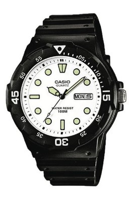 CASIO UHR MRW-200H-7E ANALOG GUMMI SCHWARZ WEISS MRW200 IMP. SPORTLICH