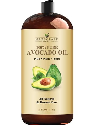 100% Pure Cold-Pressed Avocado Oil 28 Fl Oz - Premium Carrier Oil for Skin, Hair