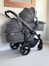 Refurbished 🩶 Icandy Peach 6 Double Twin Baby Pram Phantom Grey Twill 🩶