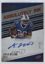 2016 Panini Absolute Absolutely Ink Gold /25 Karlos Williams #8 Auto v9t