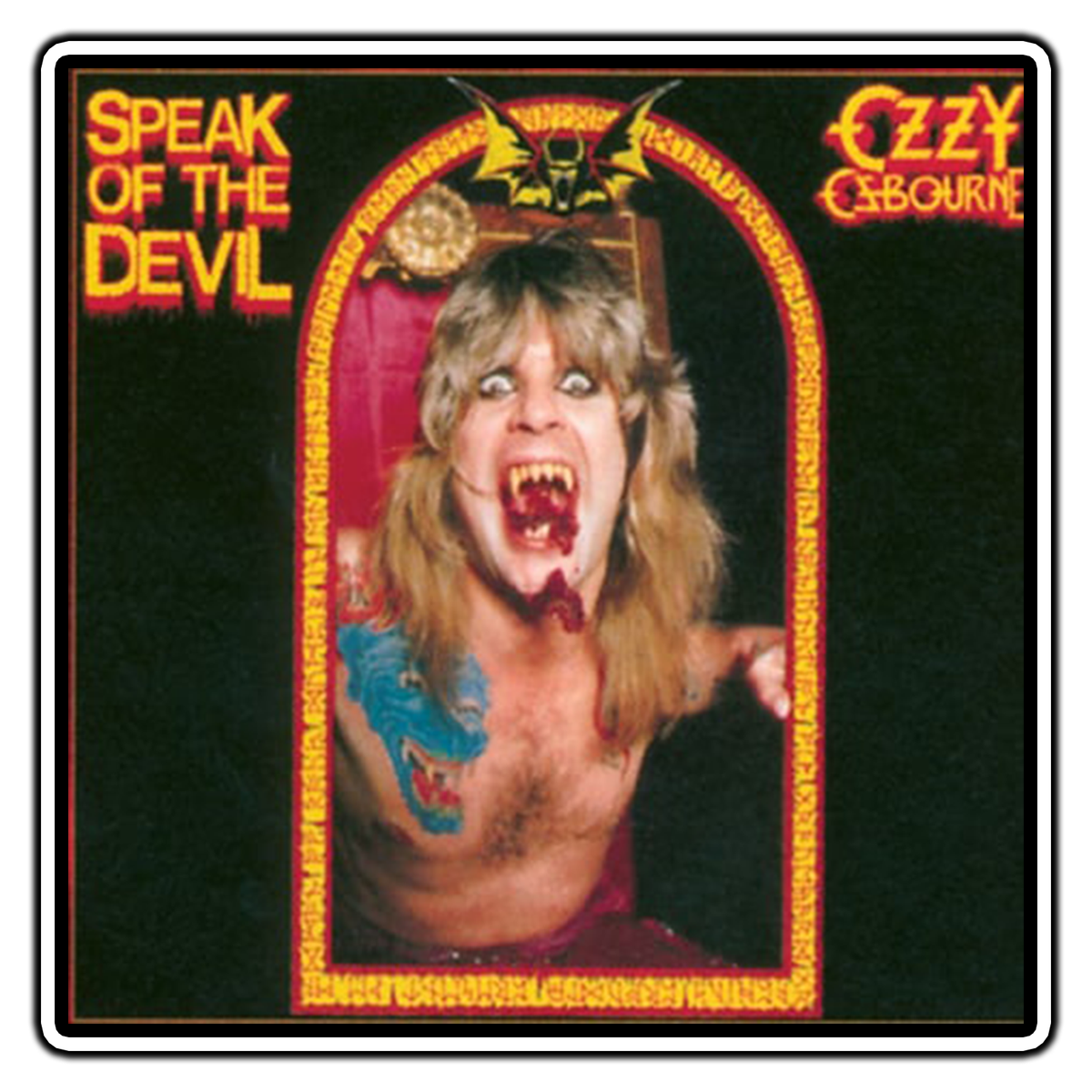 Ozzy Osbourne Speak Of The Devil Album Sticker Waterproof Vinyl
