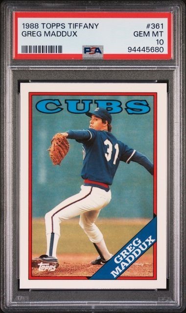 1988 Topps Tiffany #361 Greg Maddux - PSA 10