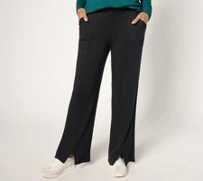 Anybody Women's Pants Sz 2XS (XXS) Regular Brushed French Terry Black A675614