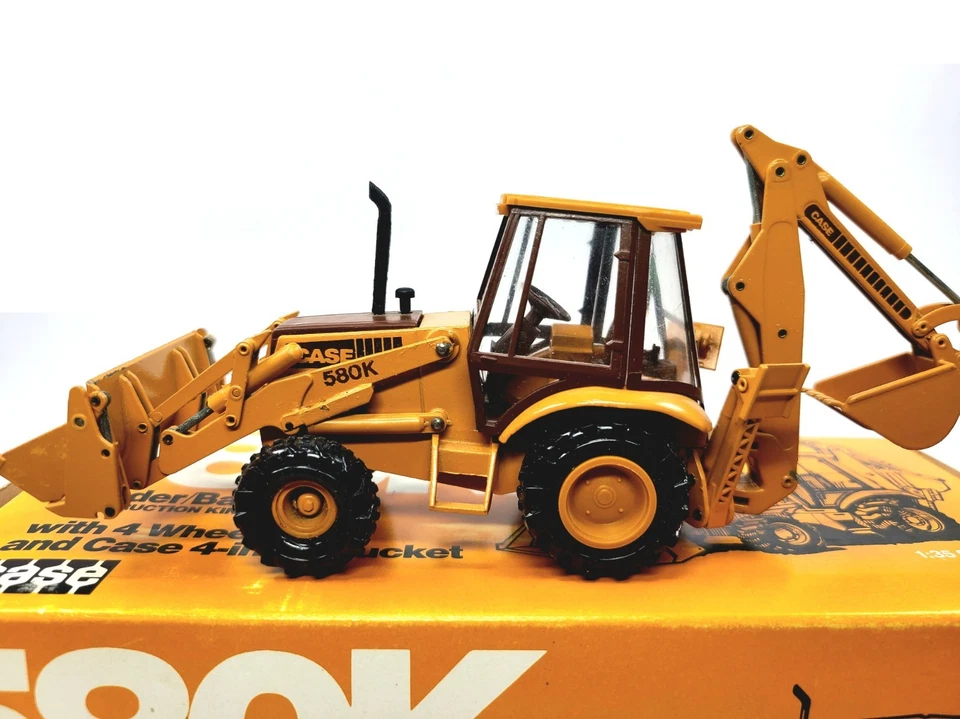 Retroexcavadora Case 580K - Conexpo '87 - Conrad escala 1:35 Diecast modelo #2934CX Foto 2 de 4
