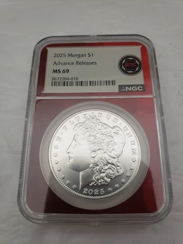 2025 Morgan Silver Dollar - NGC MS69 - Advanced Release - Red Core