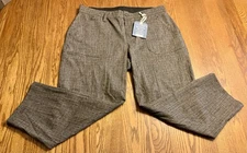 DEMOCRACY AbSolution SKYRISE Womens PLUS Brown Ponte Patched PANTS  18W  NWT