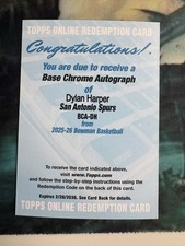 2025-26 Topps Chrome - Rookie Autographs Dylan Harper #TCAR-DH (AU, RC)