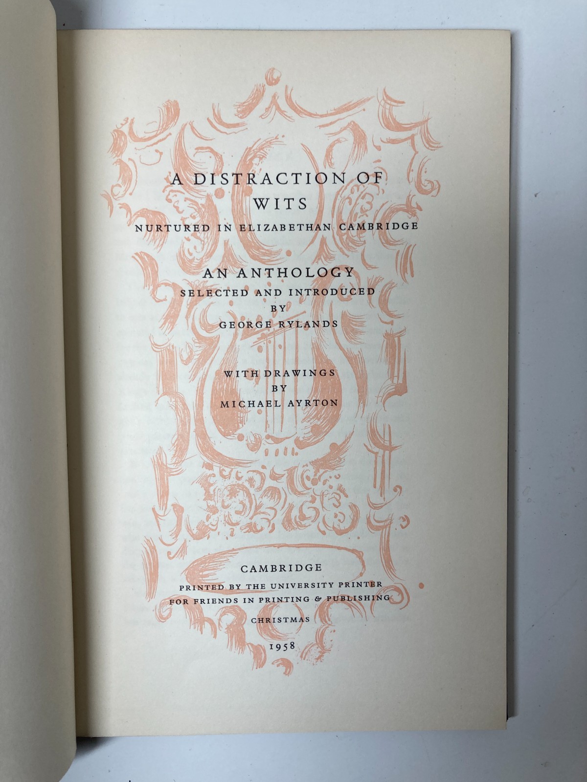 A Distraction of Wits: Limited Edition Elizabethan Anthology (Cambridge, 1958)