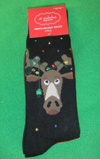 NWT 3-Pair Adult Christmas Theme Crew Socks Sz 7-12 Kohl's Reindeer