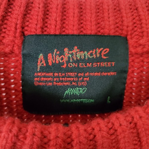 Maglione maglia MONDO Freddy Krueger Nightmare On Elm Street Horror maglione Lrg UOMO - Foto 3 di 5