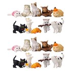 2 Sätze von 10 stücke Kätzchen Figur Schöne Katzen Schmuckhandwerk Foto