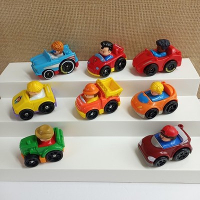 8 Fisher-Price Little People Wheelies Cars Tractor, Dump Truck, Superman & More
