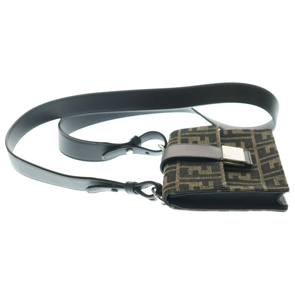 Fendi Baguette Slim Clutch Ff Jacquard Fabric 3Way Shoulder Bag Crossbody Waist thumbnail 3