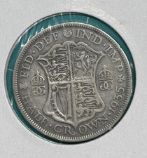 UK 1935, ½ Crown - George V 4th type 50% Silver Coin Half Crown