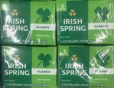 Irish Spring Classic Original Bar Soap Green 2-Pack 6.4 oz Body Men Regular