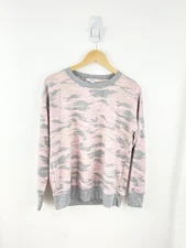 Splendid S Pink Camo Long Sleeve Pullover Shirt Top Women’s Small