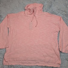 Jones New York Sweatshirt Womens XL Pink Athletic Knit Top Lightweight New