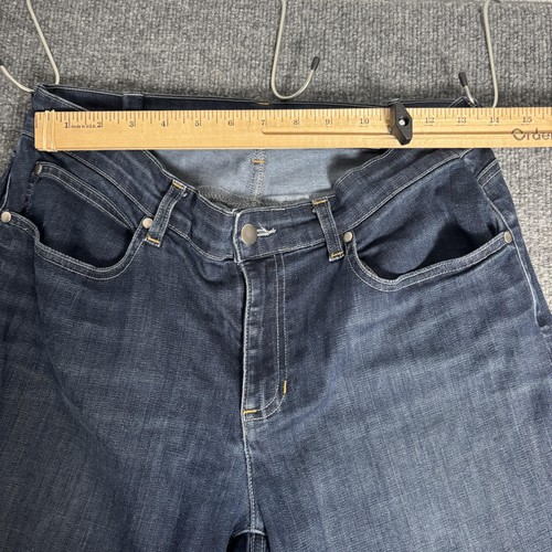 Eileen Fisher Jeans Womens 12 Dark Wash Stretch Organic Cotton Straight Leg - Picture 9 of 17