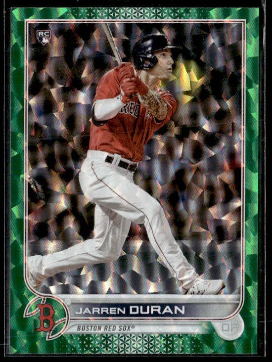 L74,599 - 2022 Topps Green Foilboard #187 Jarren Duran /499