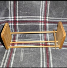 Napa Valley Wooden Adjustable Slider Rack Vinyl Album Holder CD DVD Storage