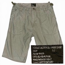 Vintage 90s Stussy Cargo Baggy Shorts Mens Size 32 Outerwear Skater Streetwear