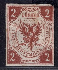 L&uuml;beck Michel-Nr. 3 ungebraucht Falz