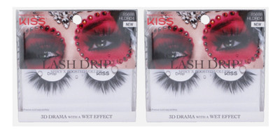 KISS Lash Drip, 3D Drama False Eyelashes, 85688 DROP, 2 Pack - Brand NEW!