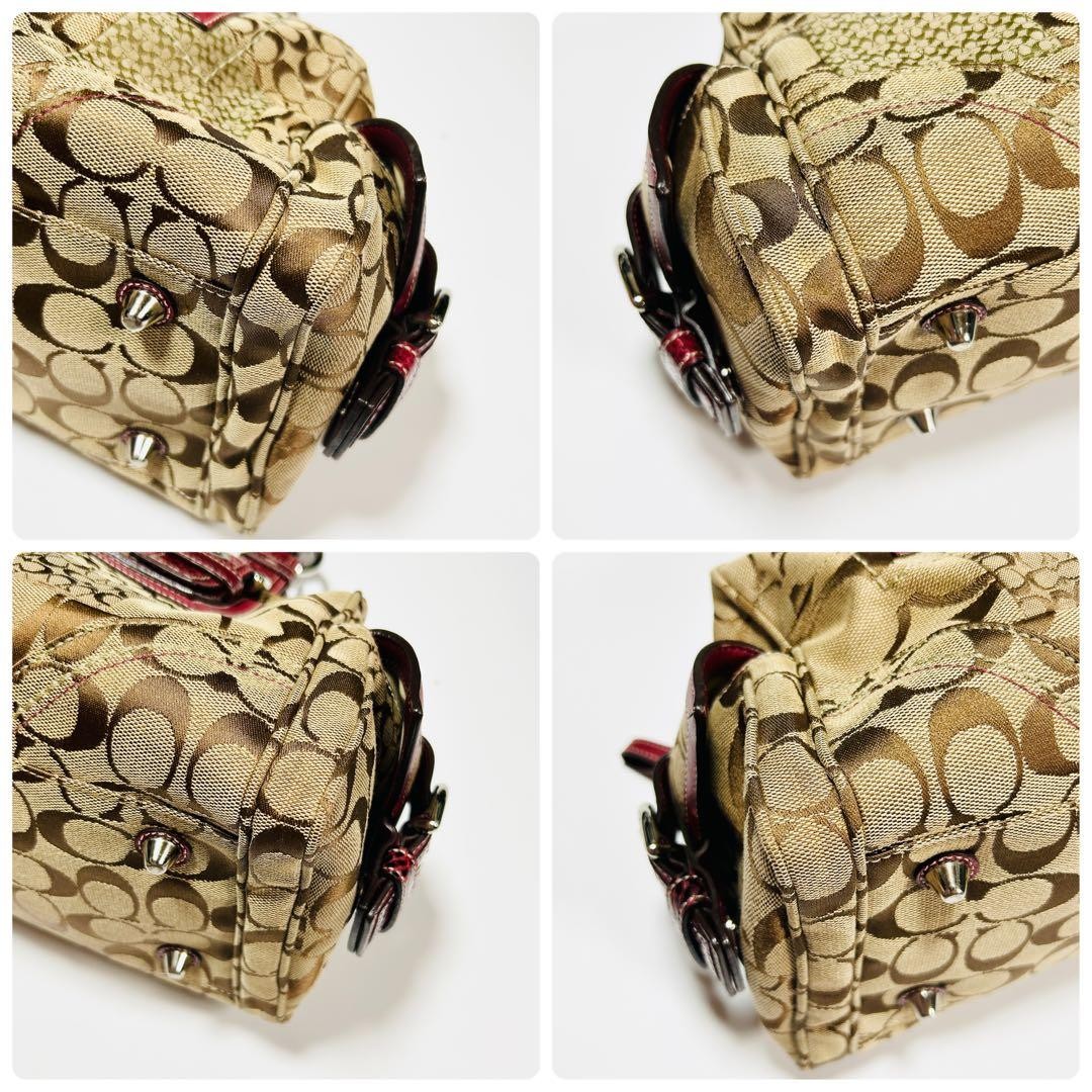 COACH Signature Patchwork Python Mini Boston Bag … - image 15