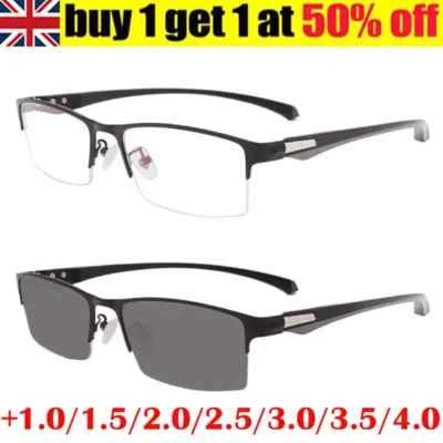 Bifocal Transition Photochromic Reading Sunglasses Anti UV Sun Readers Glasses