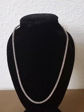 Real 925 Sterling Silver Diamond Cut Popcorn Chain Necklace Made in Italy