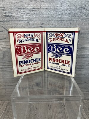 2 Vintage BEE Club Special No. 97 Back 67 Tax Stamp Sealed Playing Card Decks