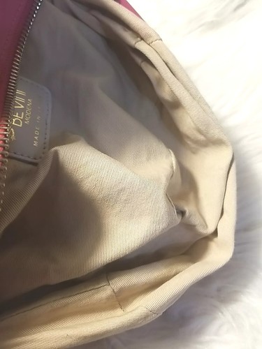 Bevini Modena Bag Pink Italy Metallic Silver Medium So cute! Retails $325 - Picture 17 of 18