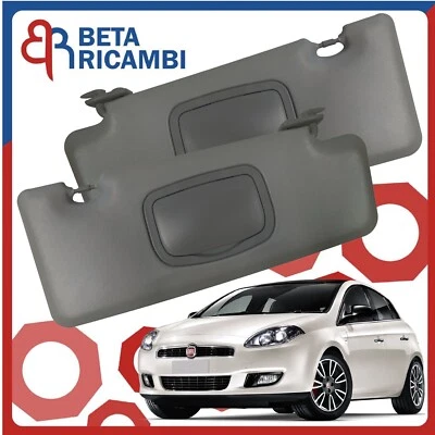 SELEZIONATA DA BT RICAMBI Aletta Parasole Fiat Bravo Dal 2007 Pattina Coppia SX + DX Con Tasca E Specchio