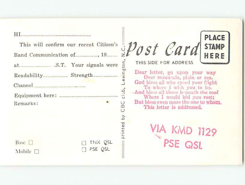 Pre1980 RADIO CARD Old Bridge Near Edison & New Brunswick NJ 10/19