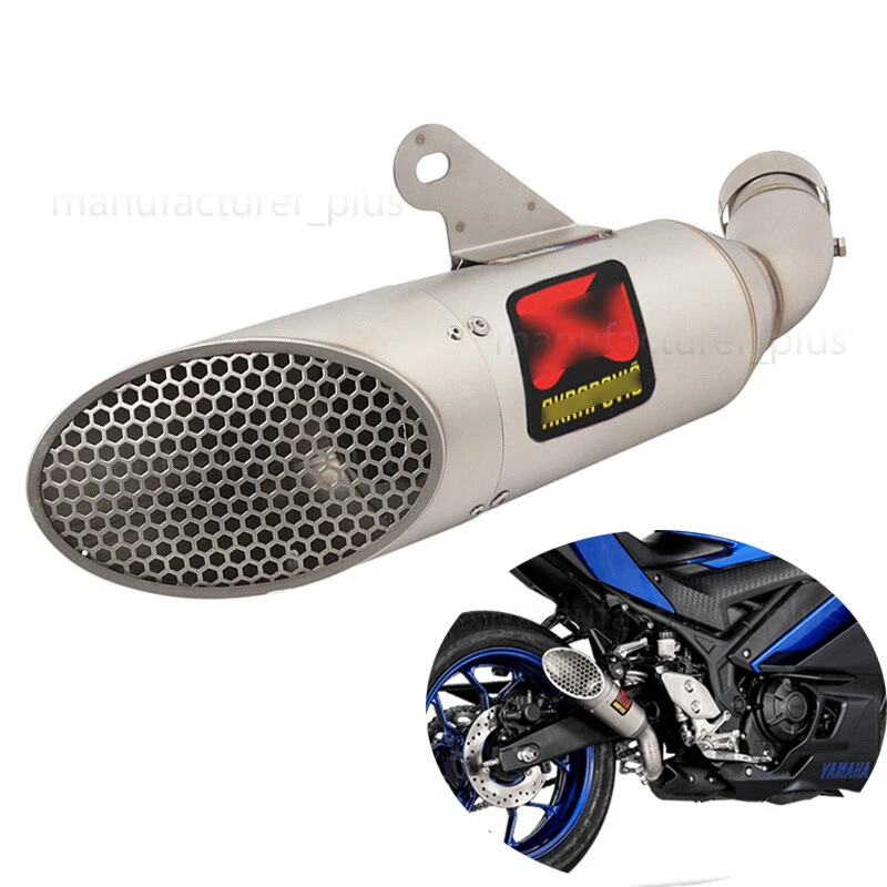 For Yamaha YZF R3 R25 MT 03 2005 2021 Slip On Exhaust Pipe Chrome Muffler Escape