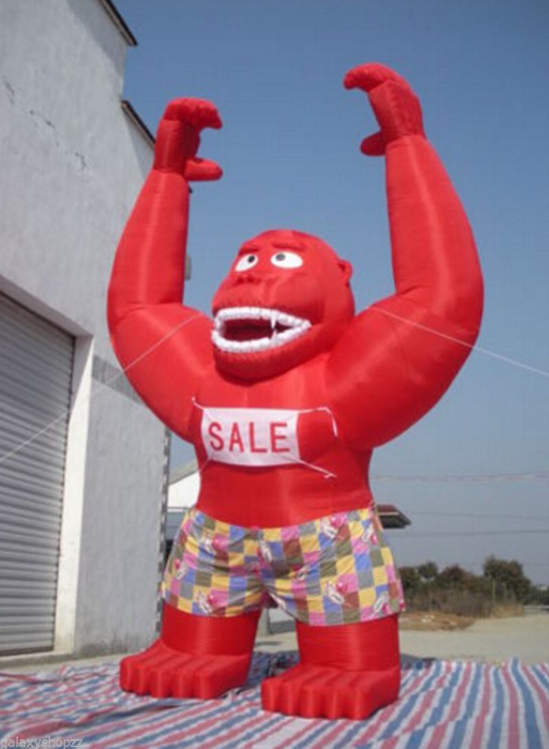 gorilla様 PUBLIC GENERAL143cm 20ft Inflatable Red Gorilla Advertising Promotion with