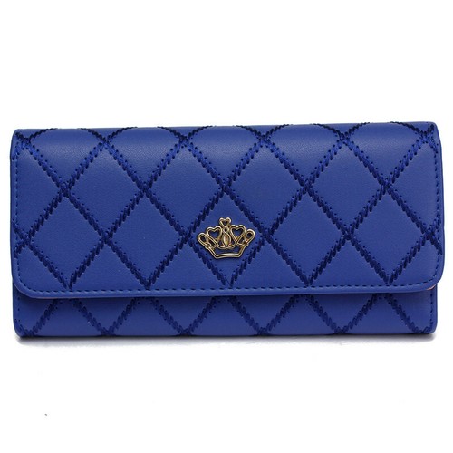 Lozenge Pattern Leather Woman Long Clutch Wallet Phone Coin Pocket Card Holder - Picture 15 of 23